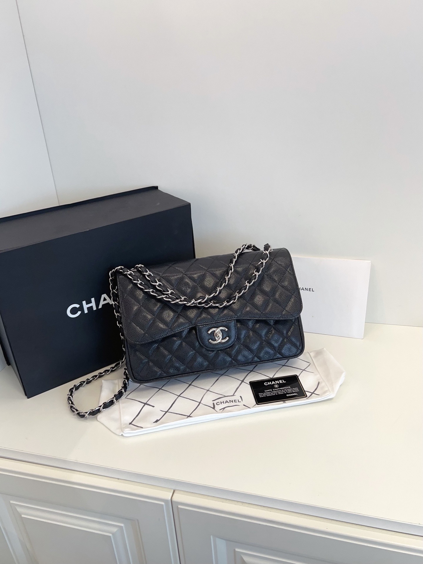 【98新大全套】Chanel Classic Flap CF魚子醬包