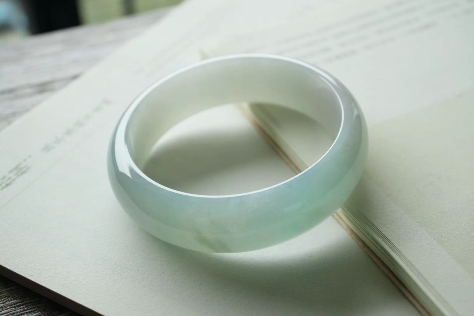 冰種晴綠翡翠正圈手鐲,天然翡翠A玉, 緬甸玉, Jade, Jadeite