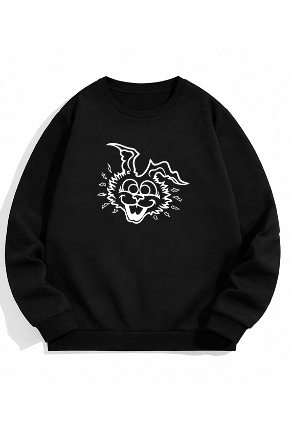 KADMAX大尺碼-大碼男瘋狂線搞兔子圖案大學TEE〈KSMS2715〉