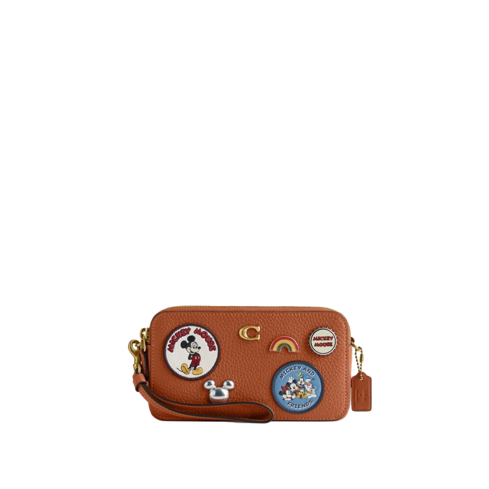 【Coach】Disney X Coach Kira Crossbody Bag In Regenerative Leather With Patches  咖