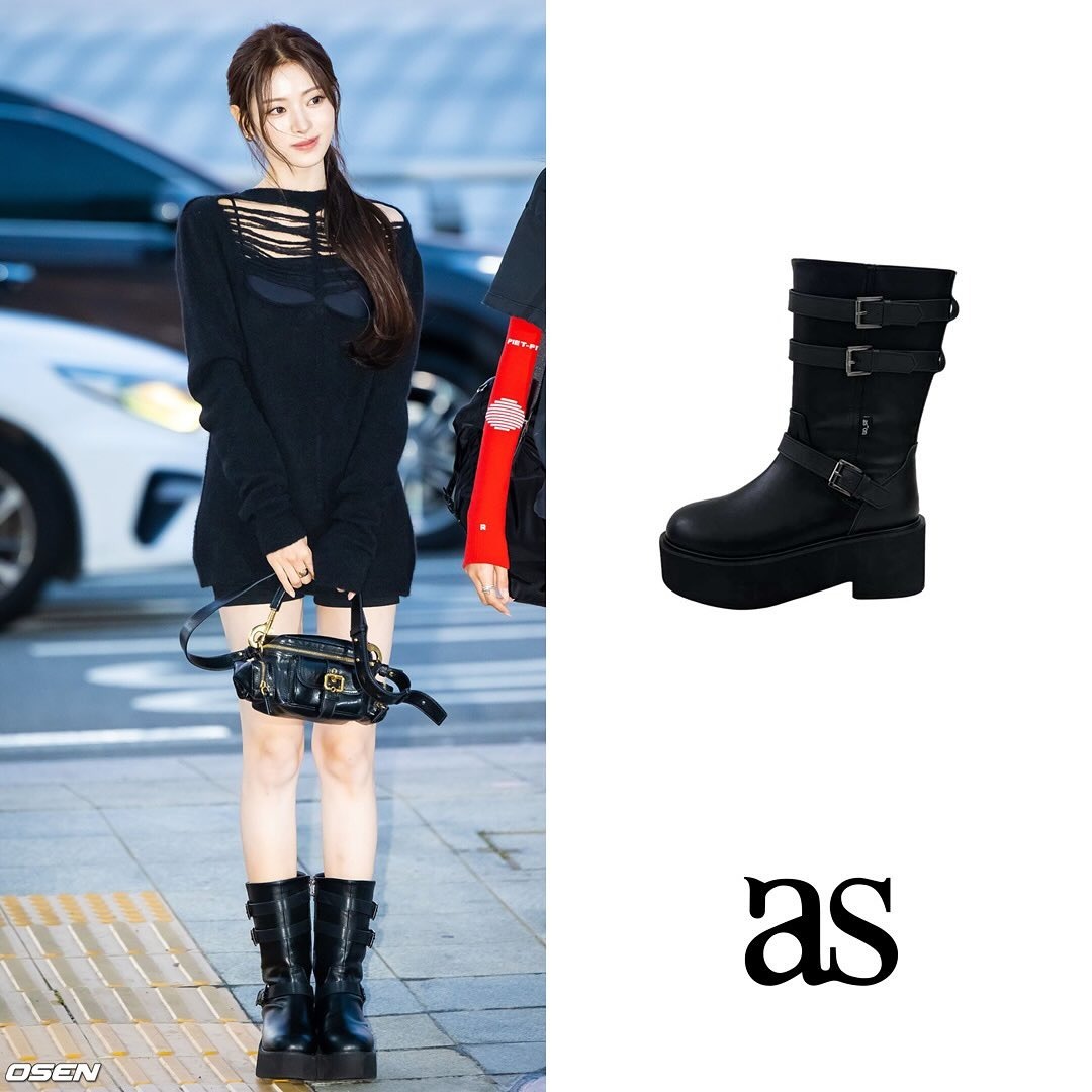 ASON MAYA MIDI BUCKLE BOOTS
