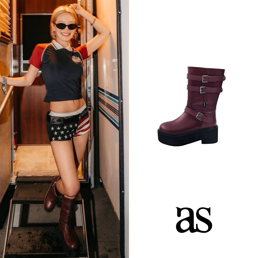 ASON MAYA MIDI BUCKLE BOOTS