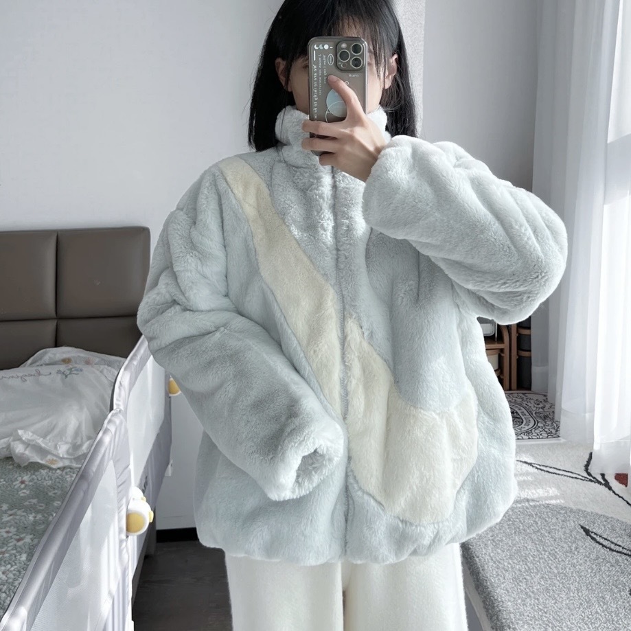 【現貨】Nike NSW Plush 立領 大勾 絨毛 Logo 外套 極簡黑 寶寶藍 米白