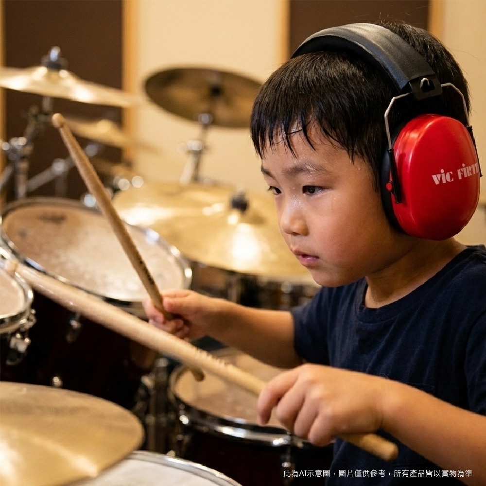 Vic Firth Vic Firth / KIDP2 兒童用隔音耳罩 (紅) 第 2 張圖片｜三峽錄音 / 音響