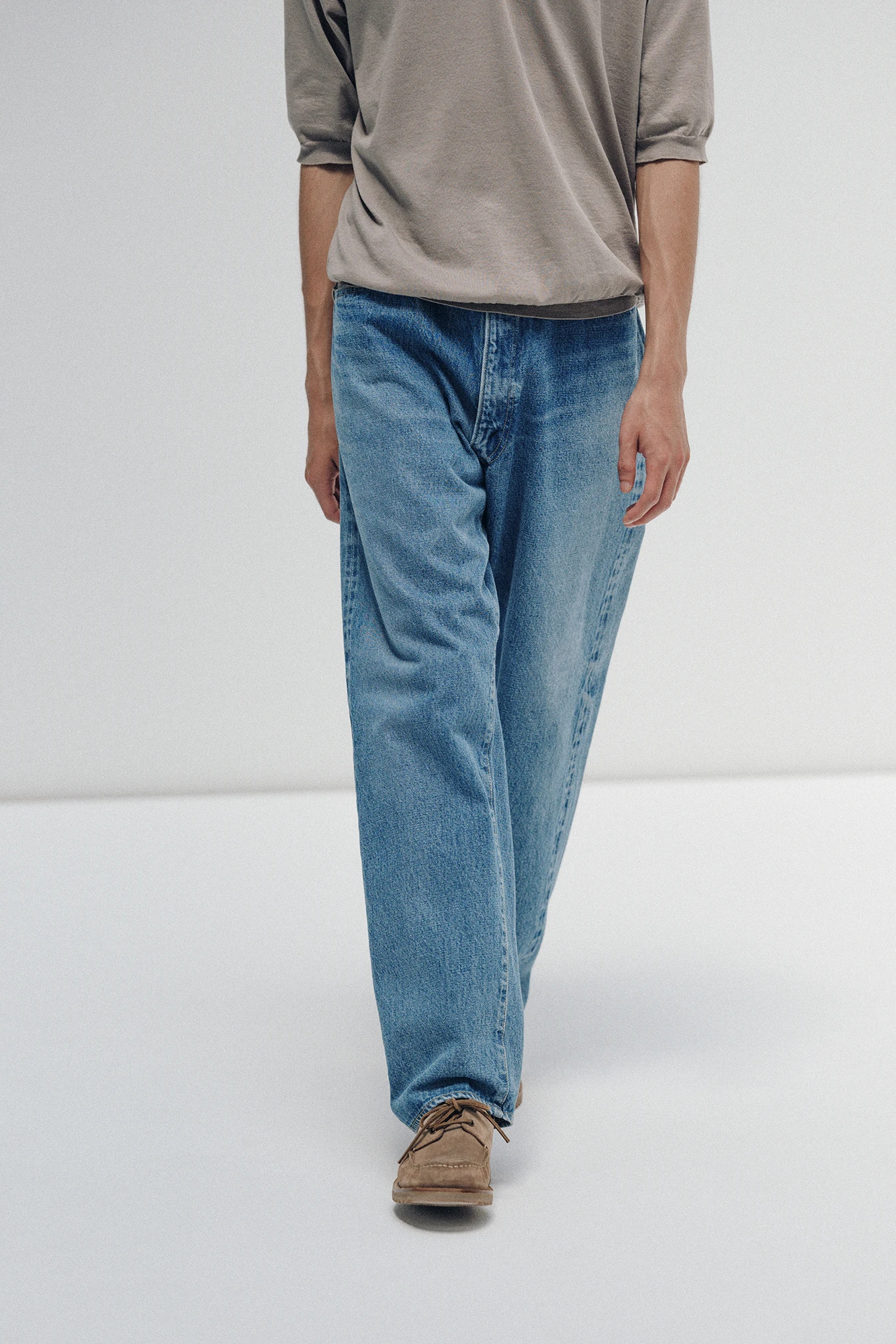 KAPTAIN SUNSHINE 5P ZIPPER FRONT DENIM PANTS (2COL)