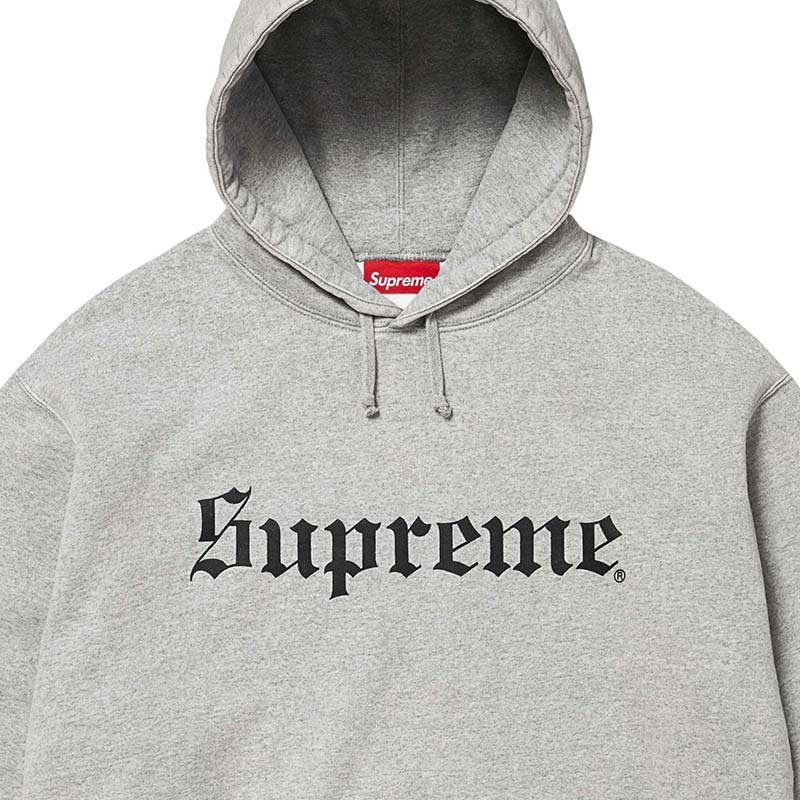Supreme Washed Old English Hooded 灰色 連帽上衣 帽T 長袖 SUP-569 [台灣現貨]