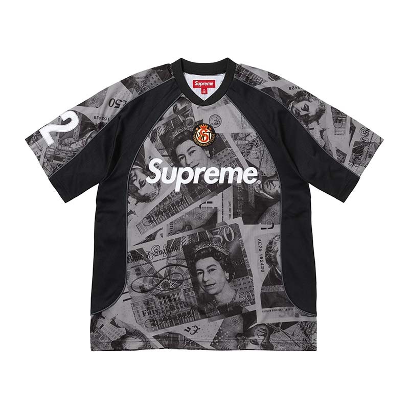 Supreme Pounds Soccer Jersey 黑色 足球衣 短袖 SUP-567 [台灣現貨]