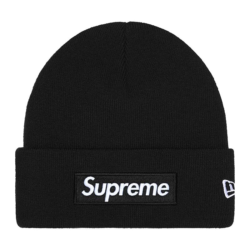 Supreme New Era Box Logo Beanie 帽子毛帽黑色FW25BN5-BK