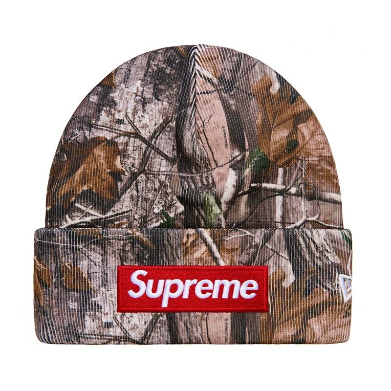 Supreme New Era Box Logo Beanie 帽子 毛帽 枯枝迷彩 褐色 FW25BN-RE [台灣現貨]