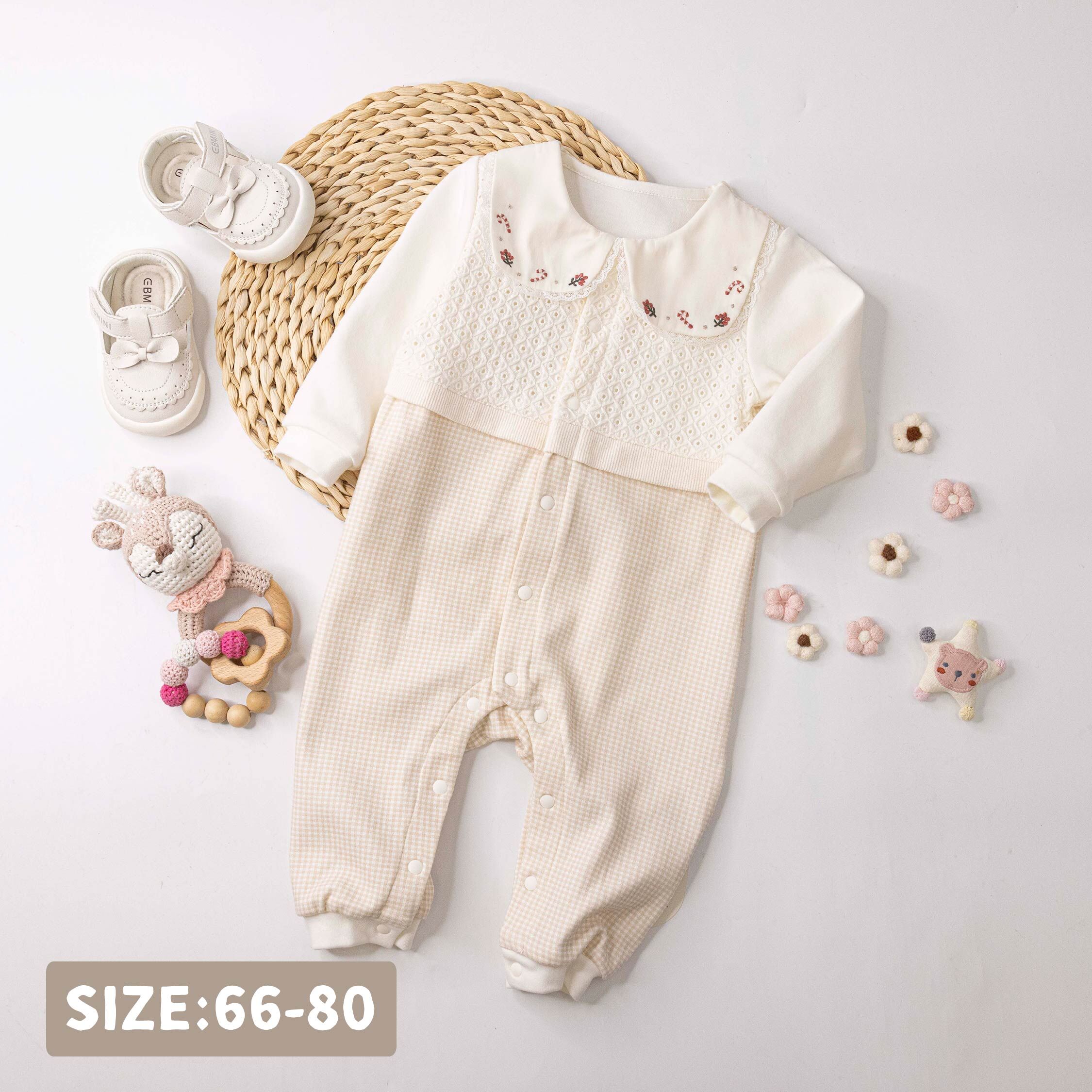 純淨系列【T3115】氣質蕾絲莓果刺繡連身衣