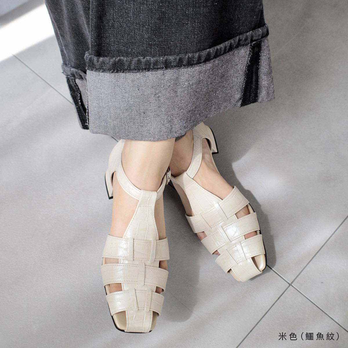 浪漫時光 日本製真皮編織漁夫涼鞋【PO5991】