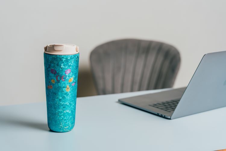 純鈦跳跳杯｜鈦微雕系列｜cream クリーム桑Ｘ奶昔白蓋