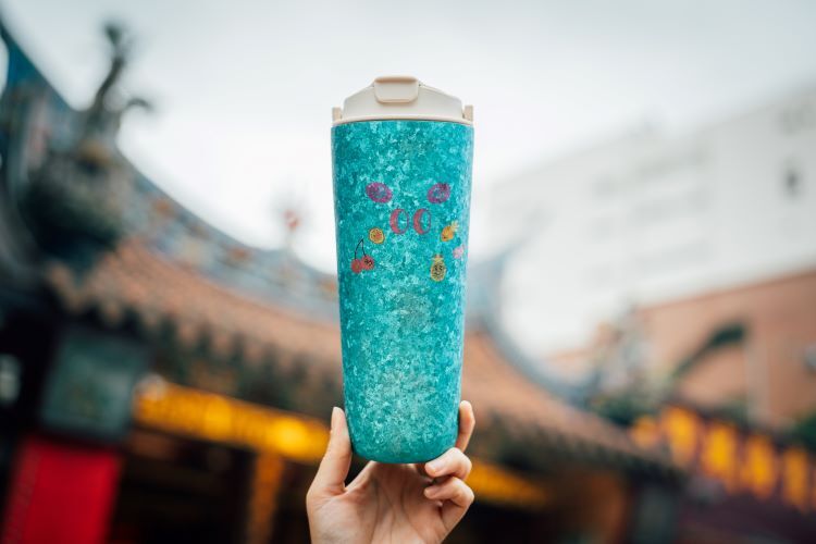 純鈦跳跳杯｜鈦微雕系列｜cream クリーム桑Ｘ奶昔白蓋