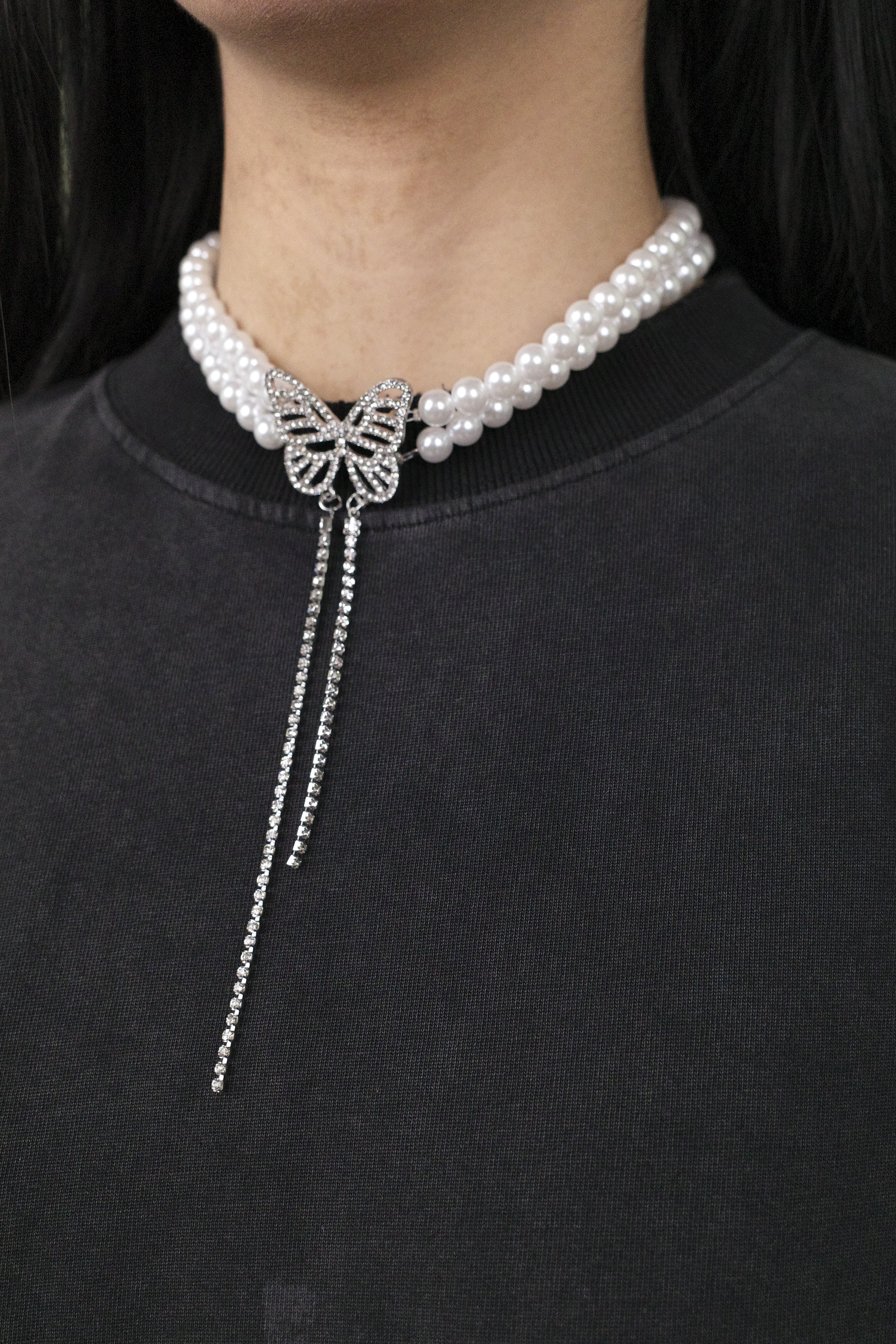 『Always_Good』蝴蝶墜飾 珍珠 項鍊