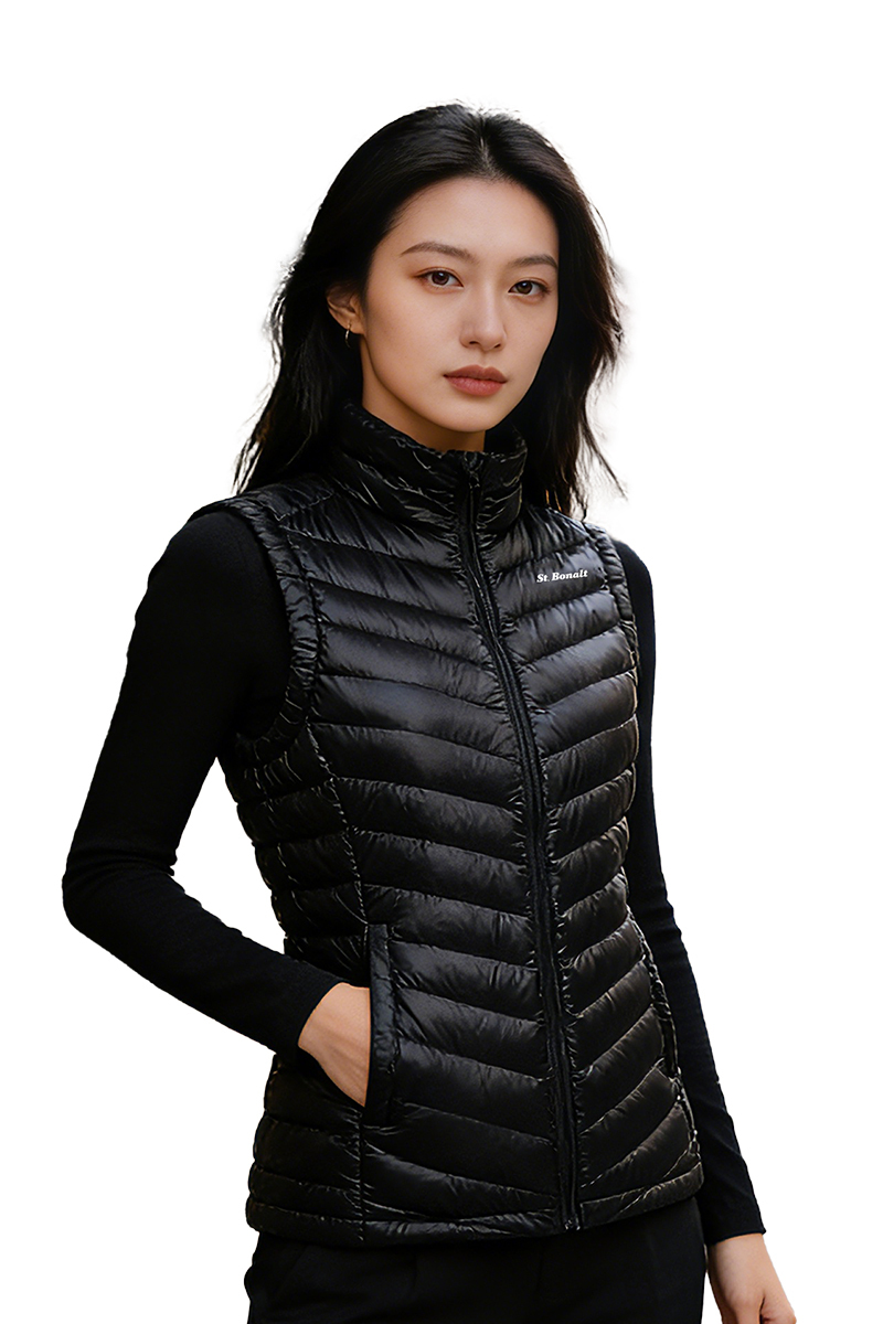 頂級白鵝絨 立領羽絨背心│女款 FW9028 保暖 透氣  防風