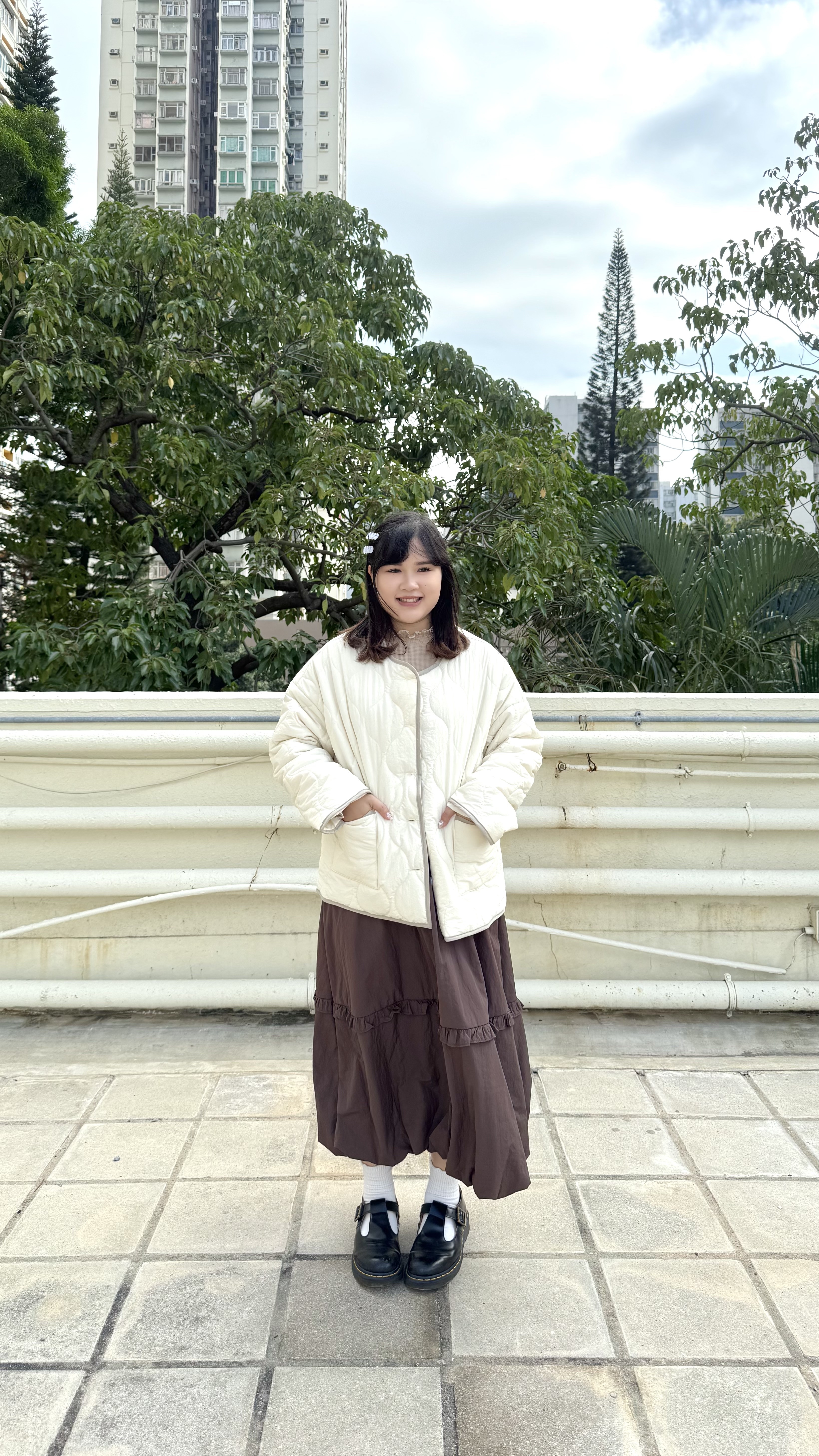 版型好看！側拉鏈夾棉撞色外套