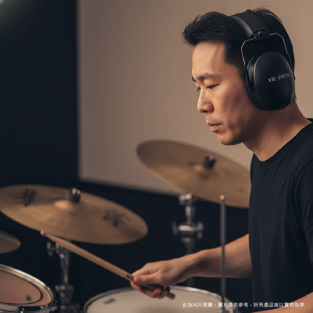 Vic Firth Vic Firth /DB23 鼓手練習耳罩(黑) 第 2 張圖片｜三峽錄音 / 音響