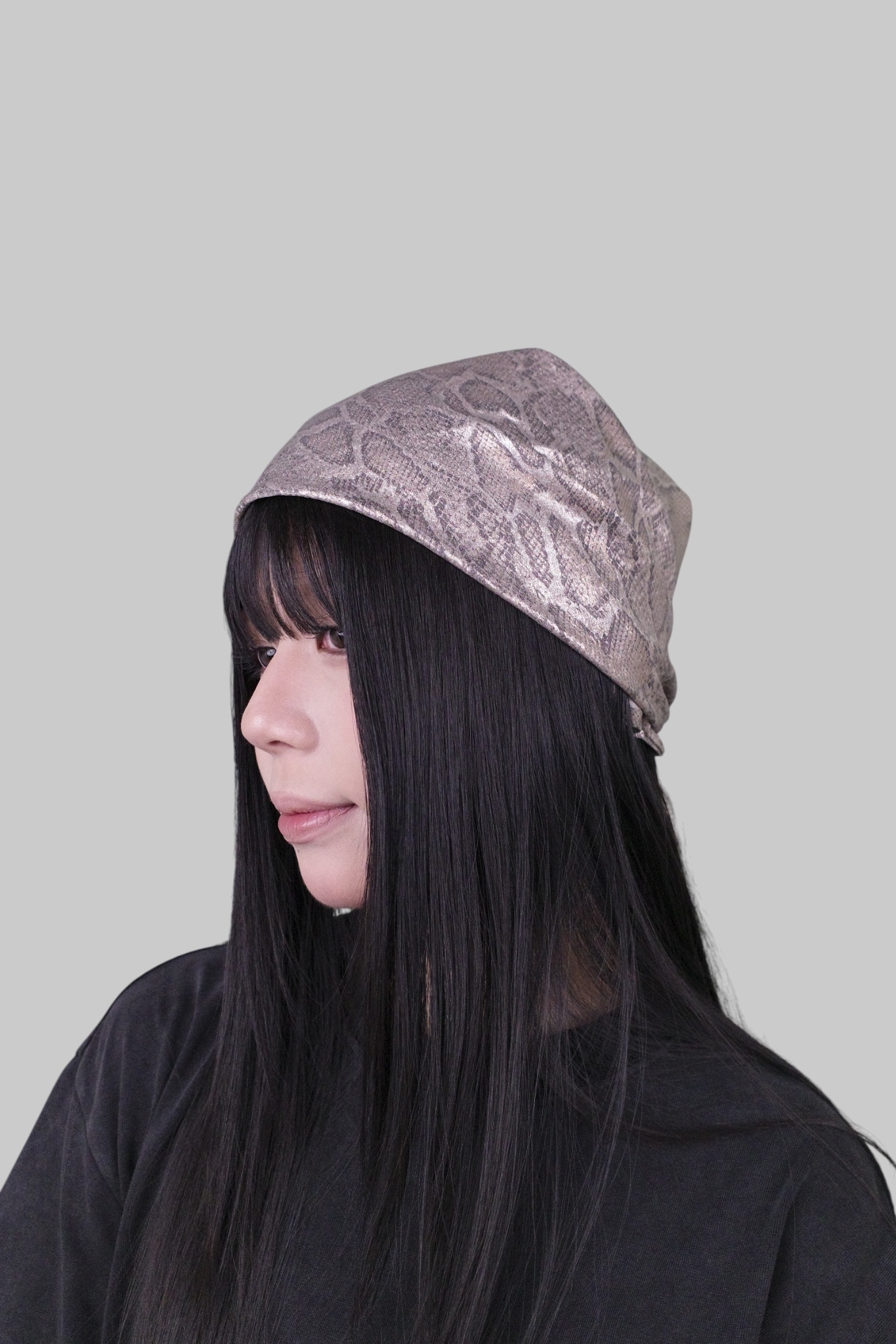 『Always_Good』Y2K 蛇紋 頭巾