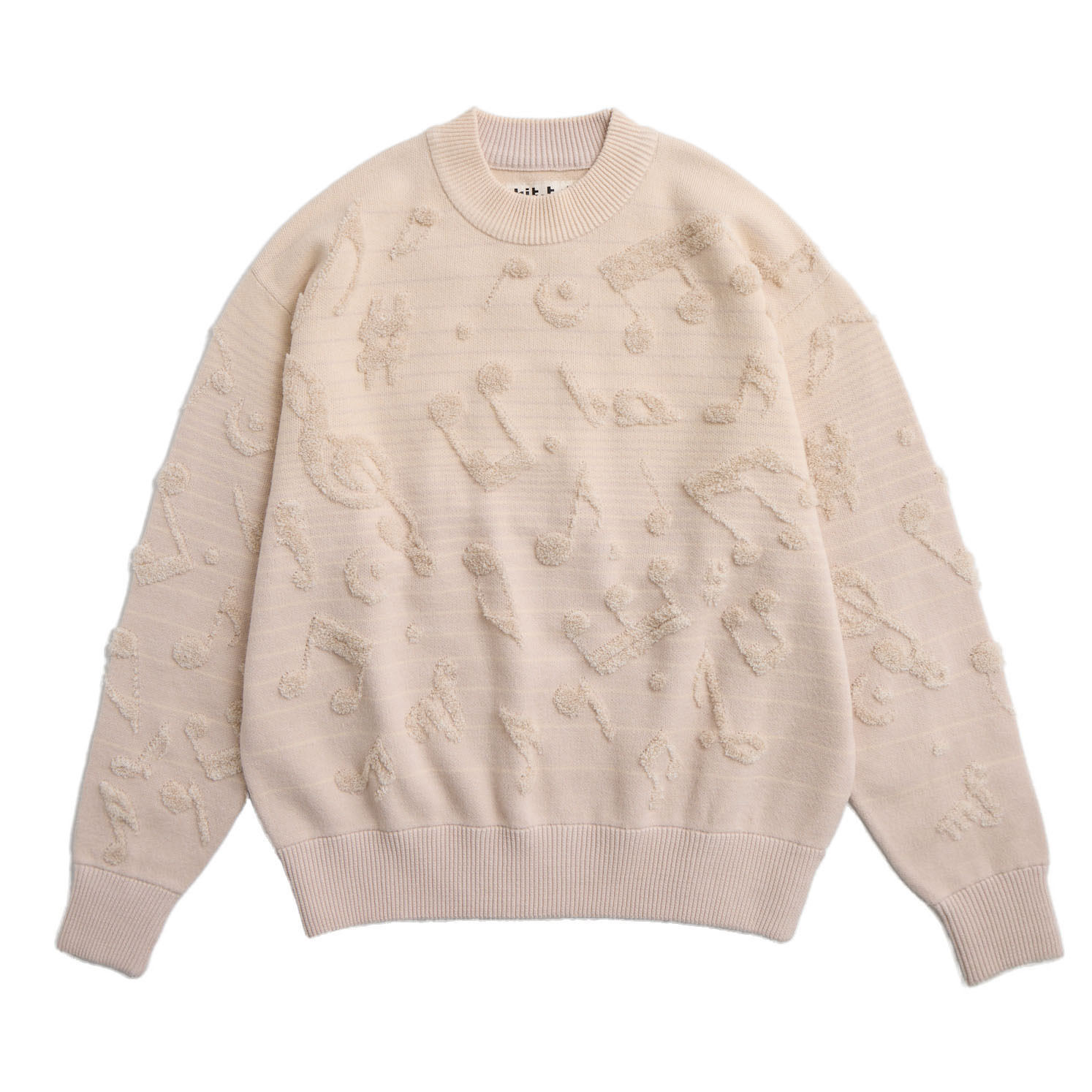 Meli Bay flying Music Notes Long sleeve Top- Beige