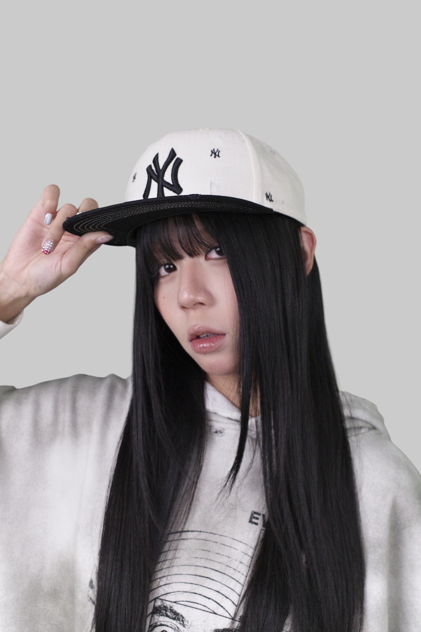 『Always_Good』翻玩NY 刷破 拼接皮革 棒球帽