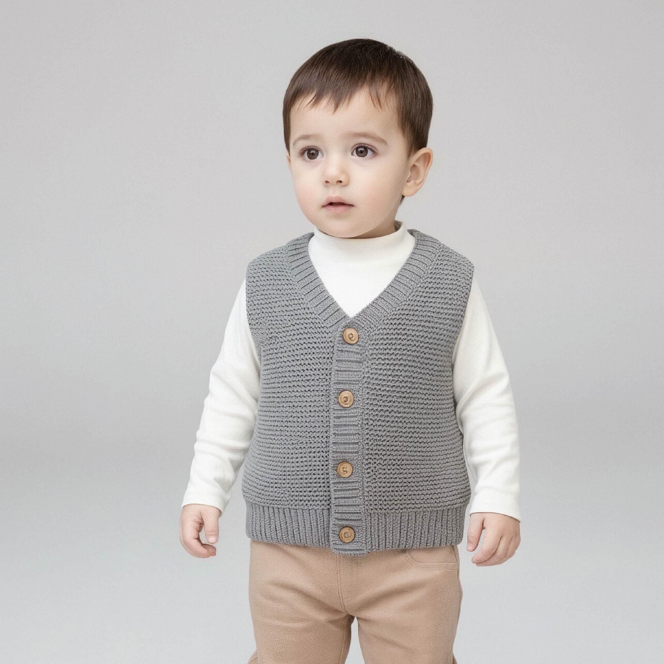 純淨系列【T3129】日系V領毛線背心＊二色