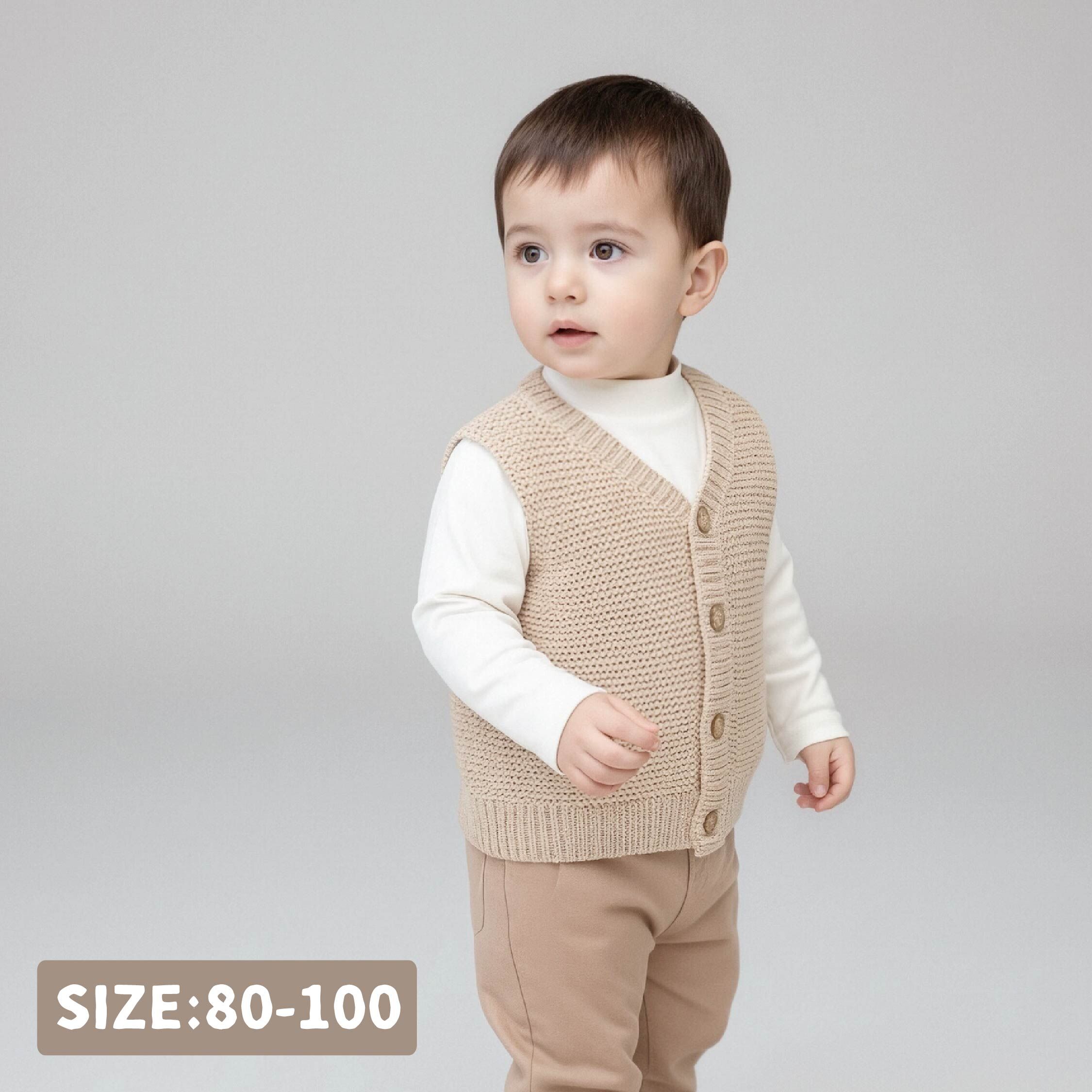 純淨系列【T3129】日系V領毛線背心＊二色