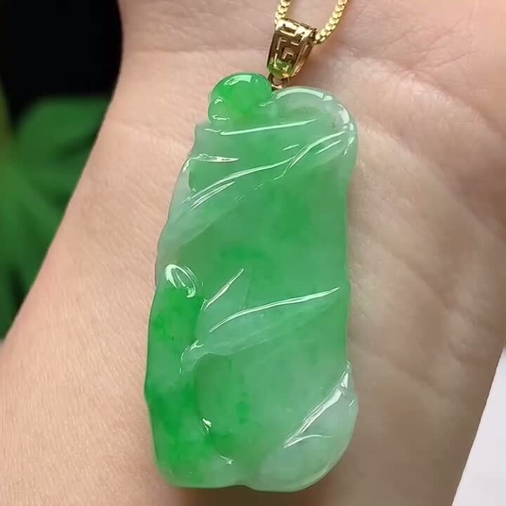 翡翠飄綠竹節,天然翡翠A玉, 緬甸玉, Jade, Jadeite