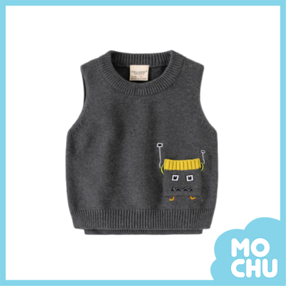 怪獸口袋針織背心(二色)
