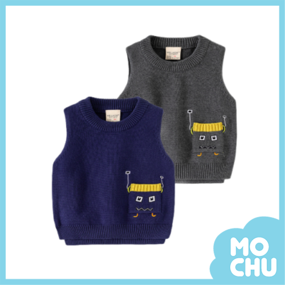 怪獸口袋針織背心(二色)