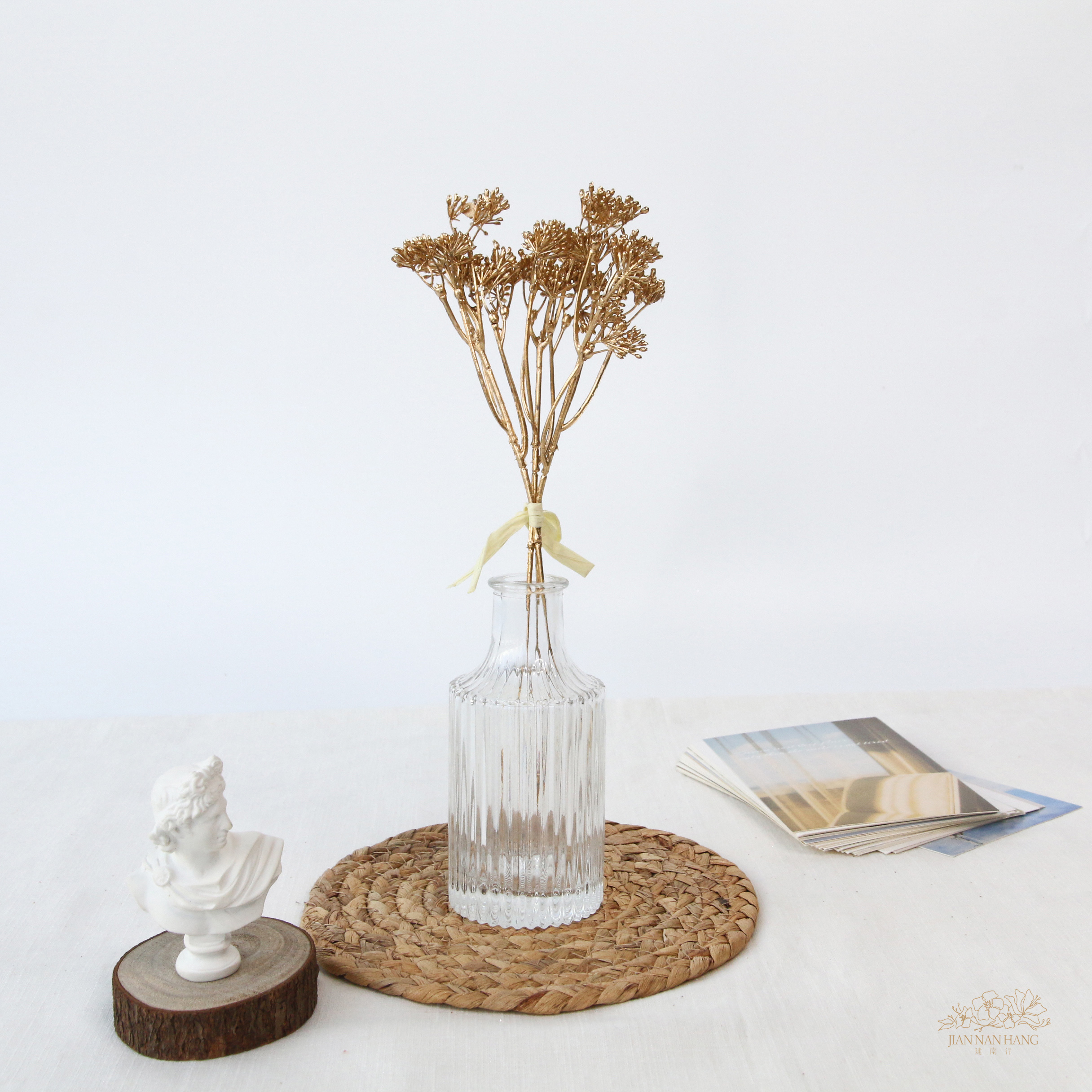 人造果 金屬色漿果束 金色