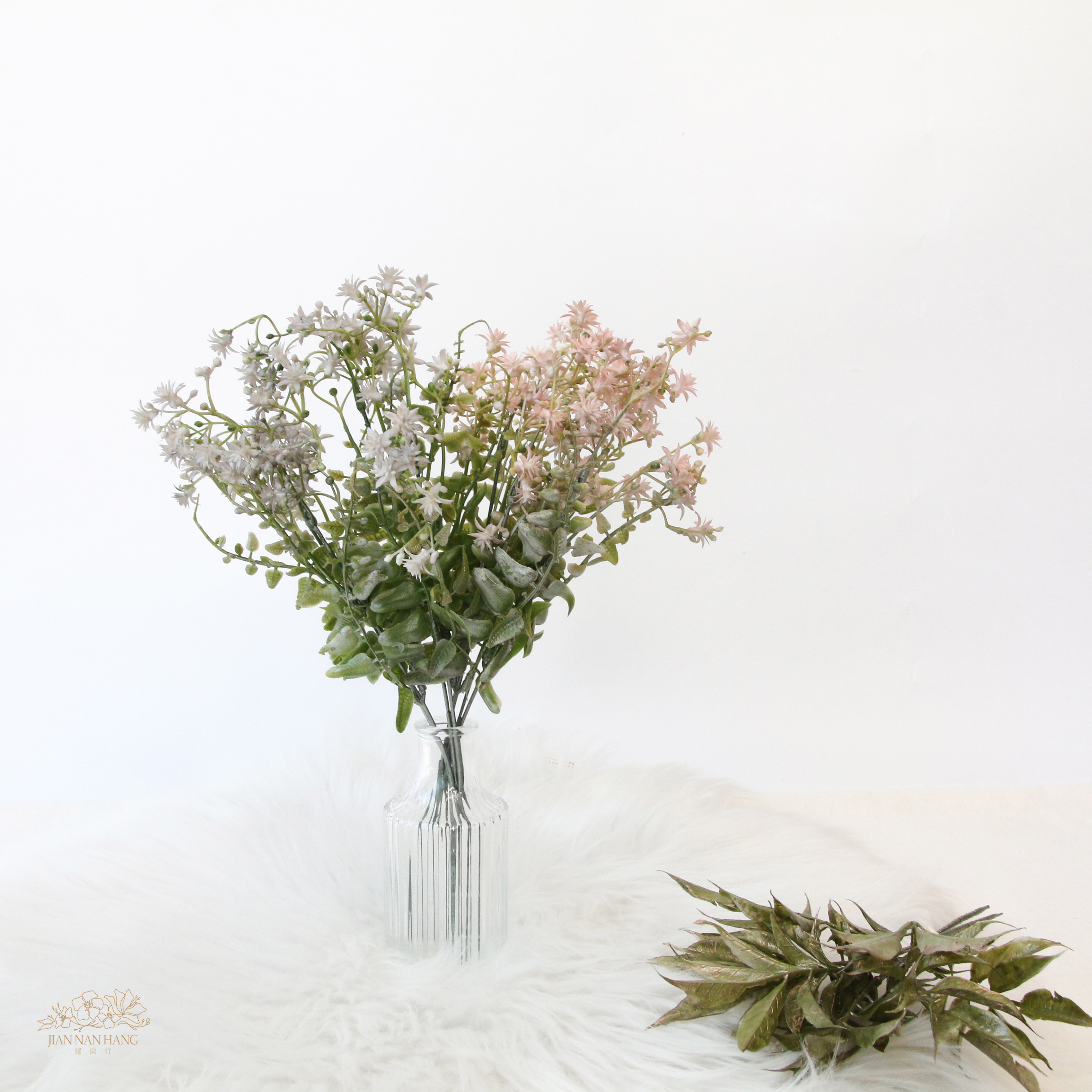 人造花 珍珠迷你花叢 2色