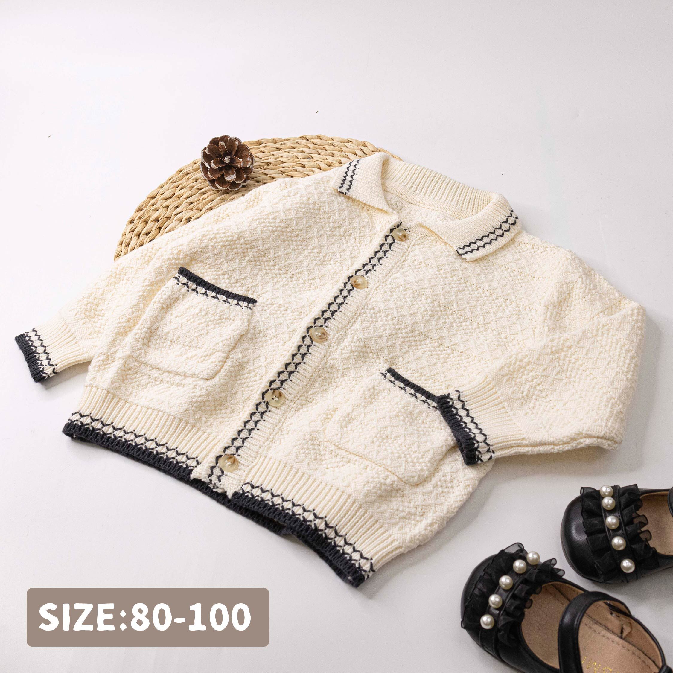 純淨系列【T3133】交叉編織氣質翻領外套