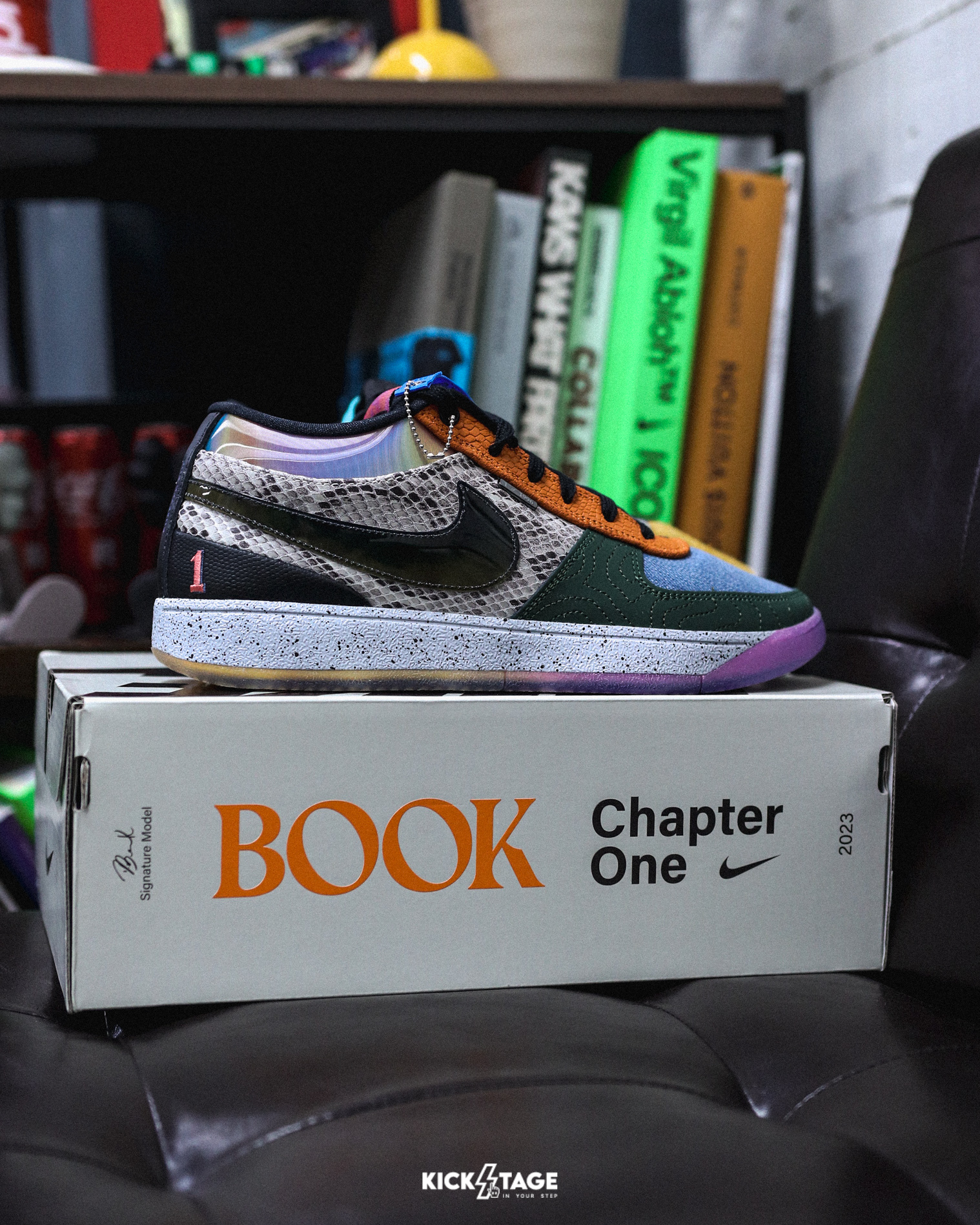 〈限量商品不退換〉男鞋 NIKE BOOK 1 WHAT The 鴛鴦 蛇紋 彩虹 麂皮 拼接 籃球鞋【IH1335-100】