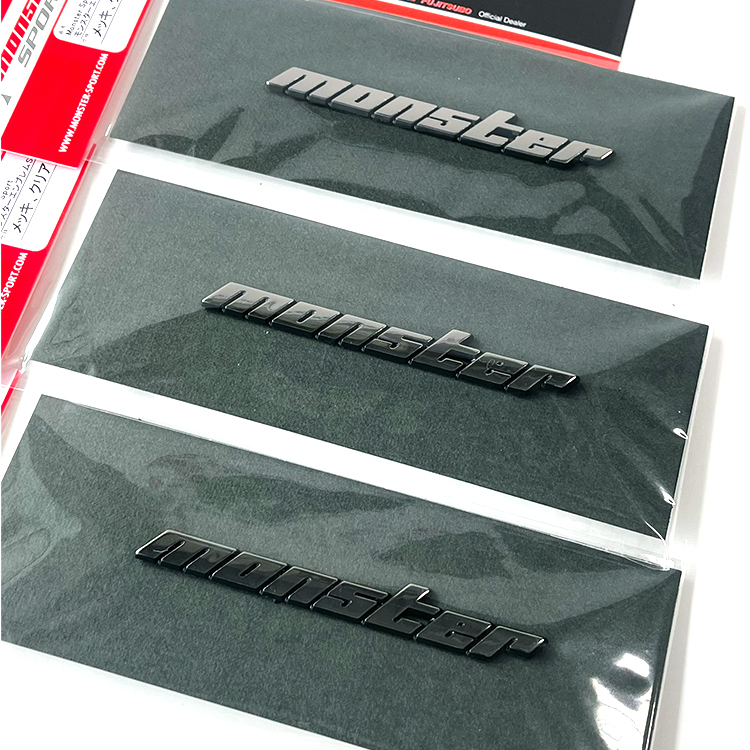 MONSTER SPORT 立體鋁牌貼紙 金屬銘牌 標誌