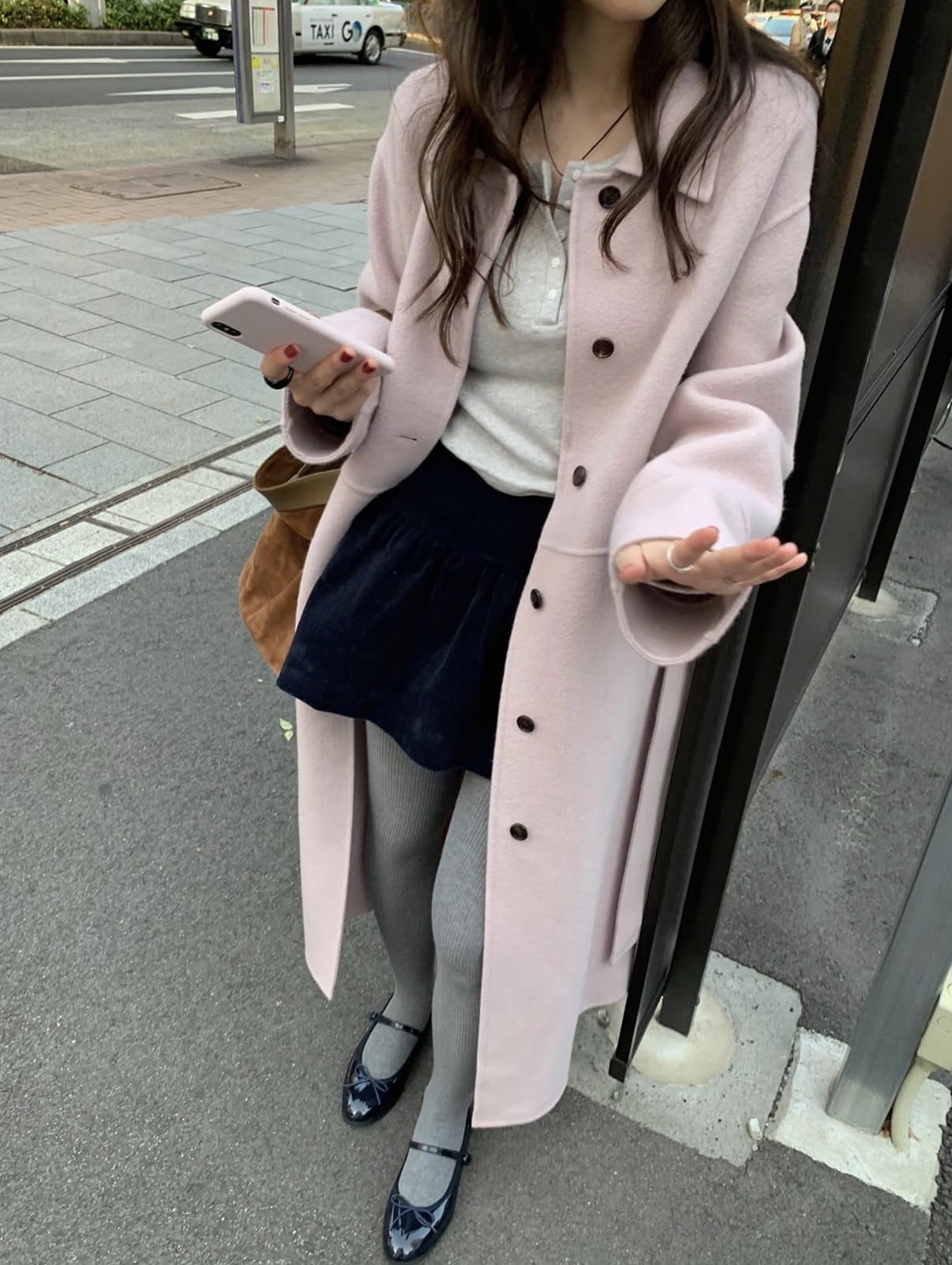 Ivelisse 極簡線性羊毛大衣 [ 2色 / Free ]