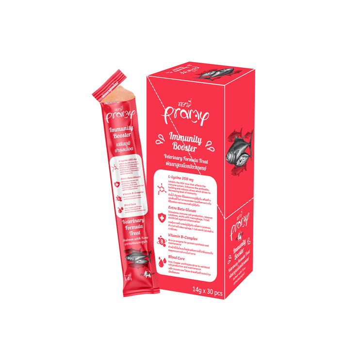 Pramy 三文魚吞拿魚 增強免疫力 營養肉泥唧唧貓醬 14g x 30條裝