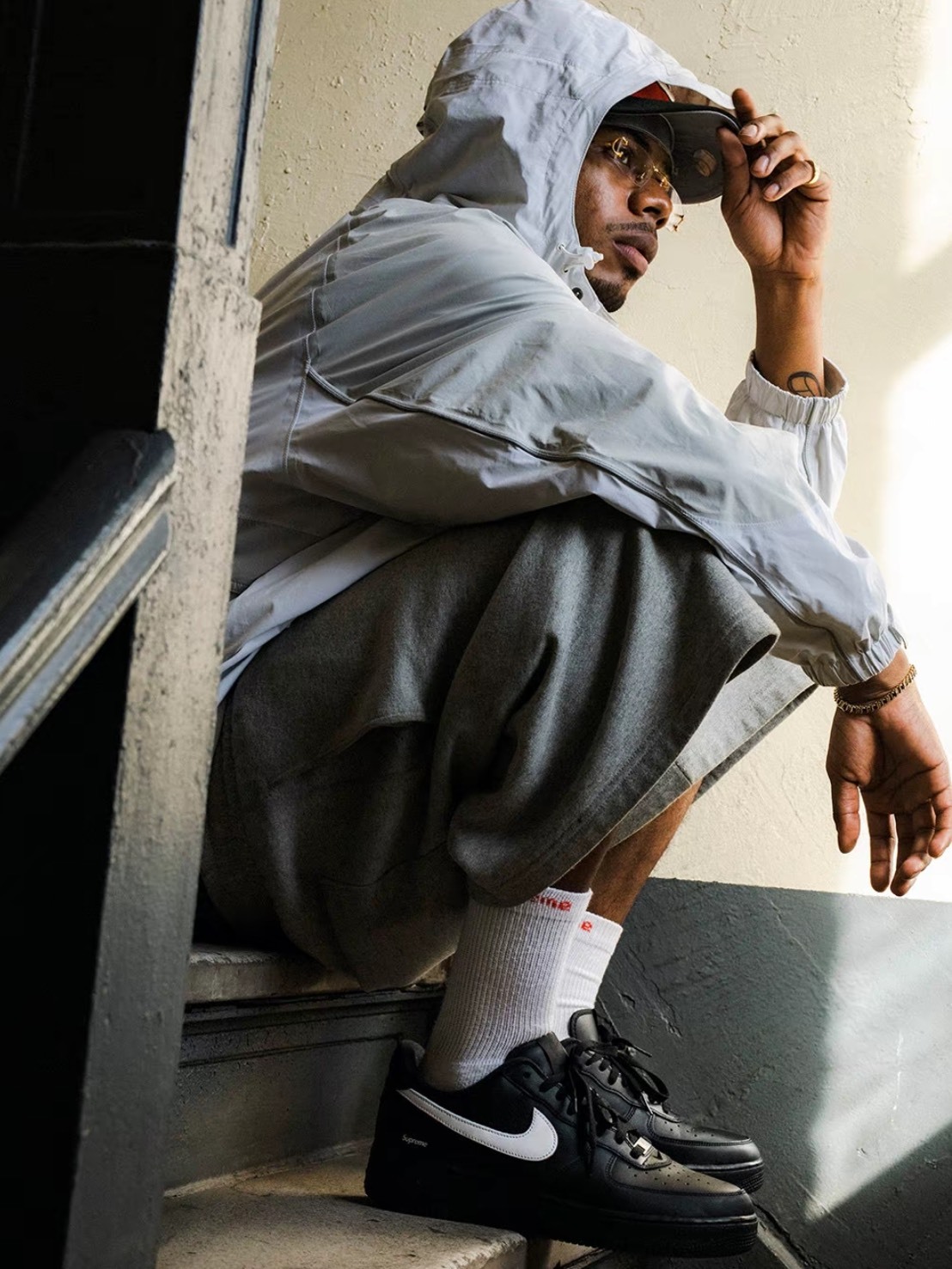 NIKE X  SUPREME AIR FORCE 1 LOW 聯名款 全黑 全白