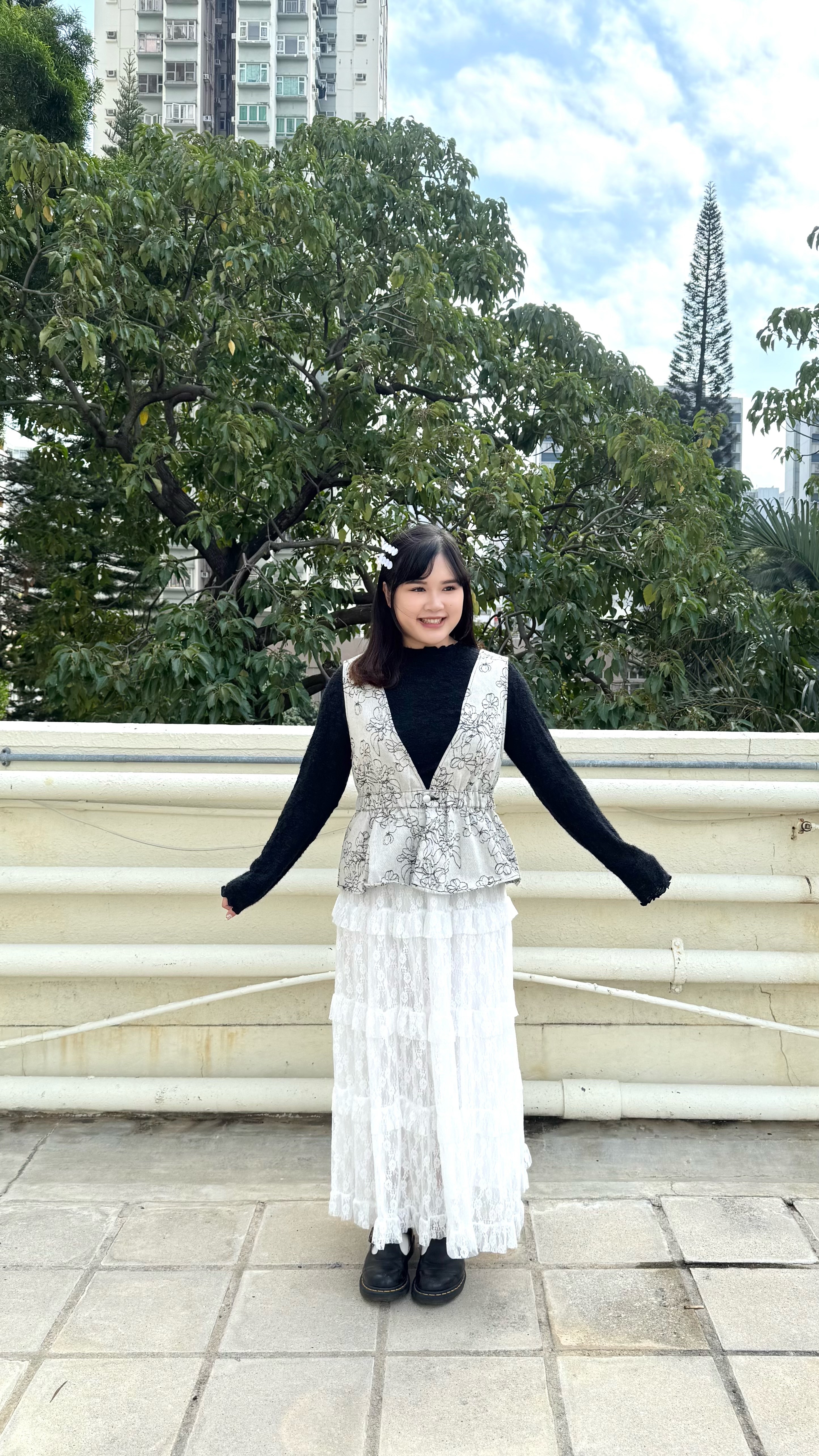 2 Way花花牛仔布背心