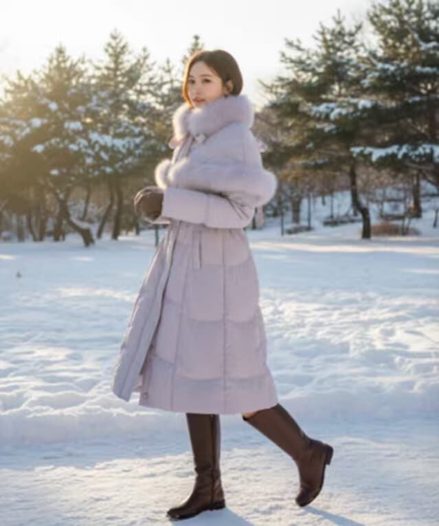 H05  韓風長羽絨70%鴨絨    30%鵝絨 胸S40 M42 L44 長40 $1299 MADE IN KOREA