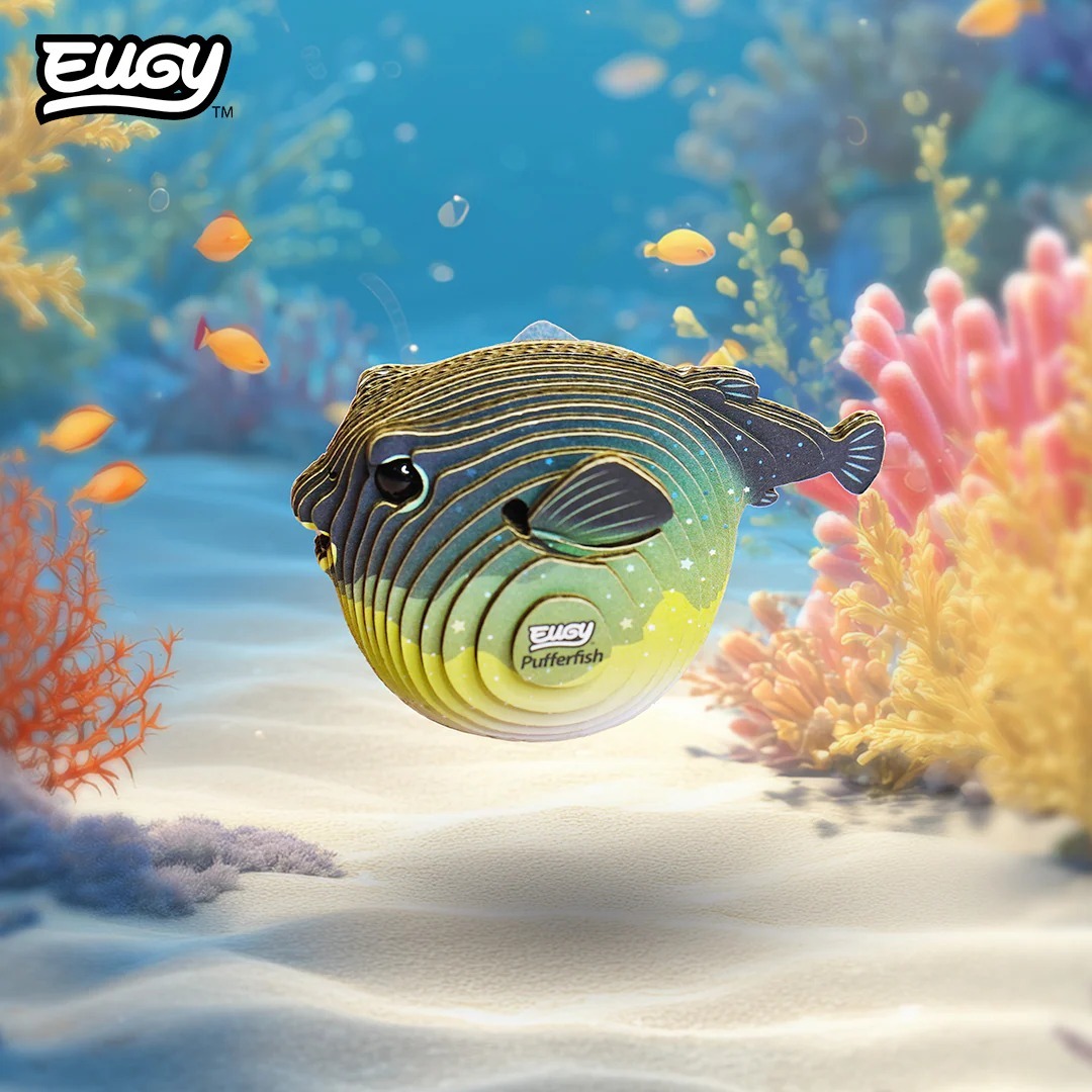 EUGY 3D Cardboard Kit Set Model - 138 Pufferfish