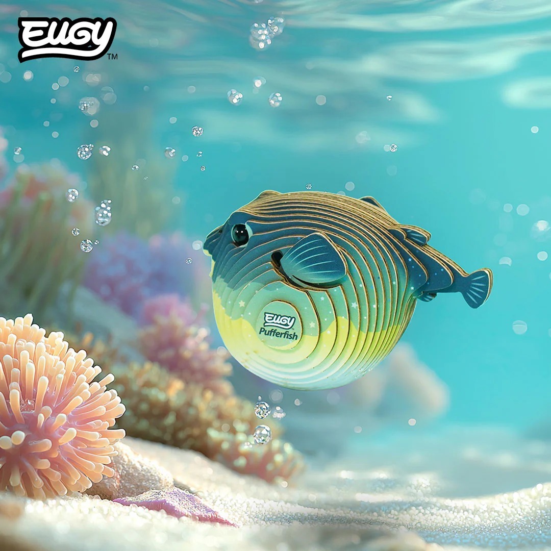 EUGY 3D Cardboard Kit Set Model - 138 Pufferfish