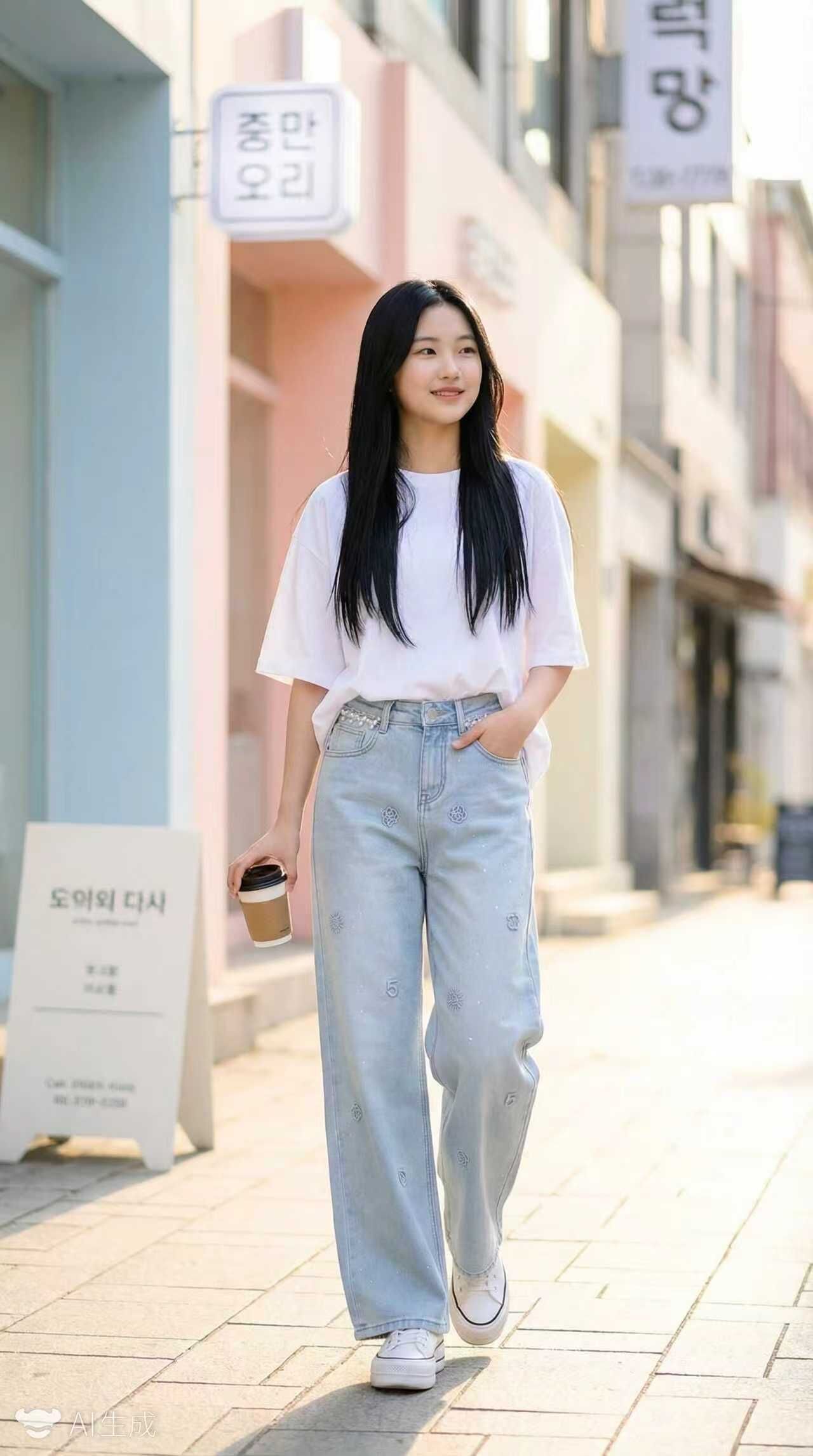 H21 牛仔褲 薄毛底 腰S:26-32 長41  /  M:28-34 長41  /  L:30-36 長41 $389 MADE IN KOREA