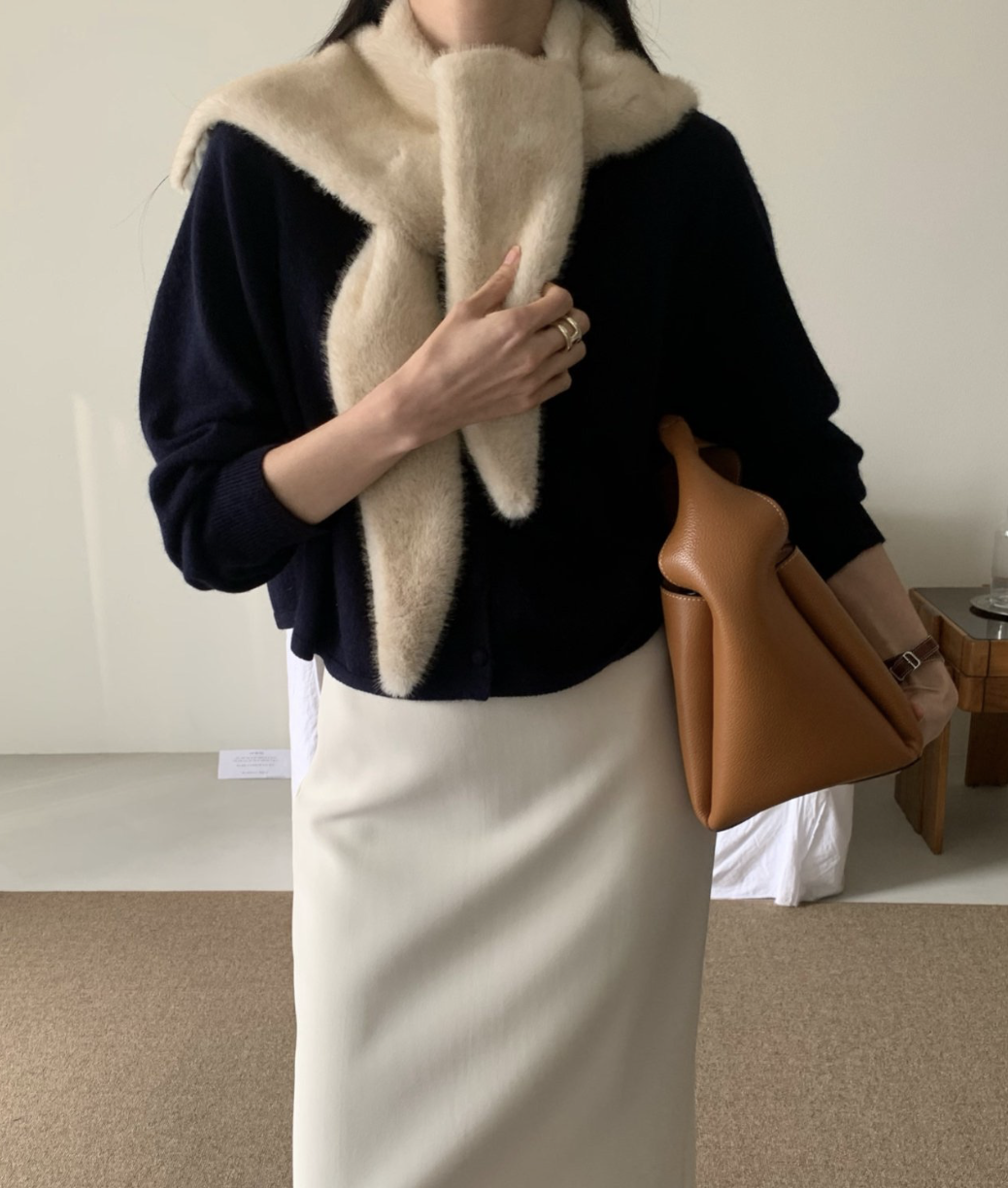 [現貨] Giselle 優雅柔毛披肩 [ 3色 / Free ]