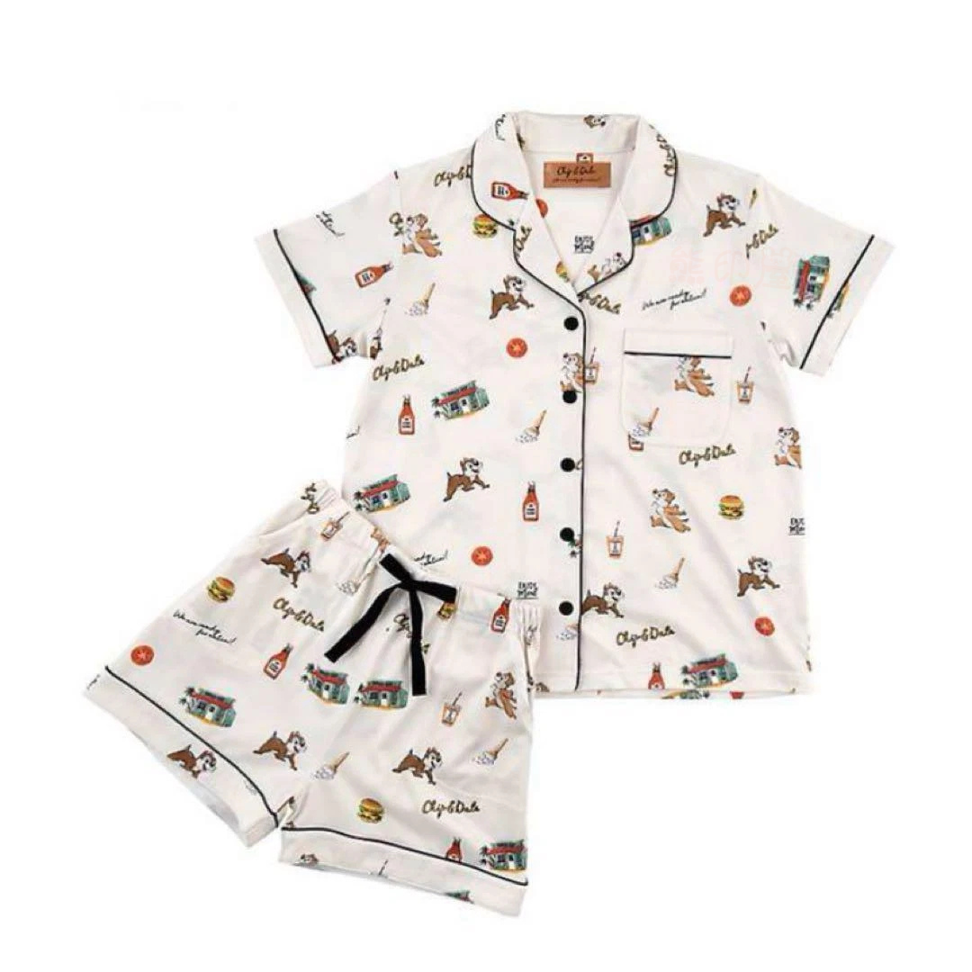 迪士尼 鋼牙與大鼻 ChipnDale 短袖睡衣 L 碼