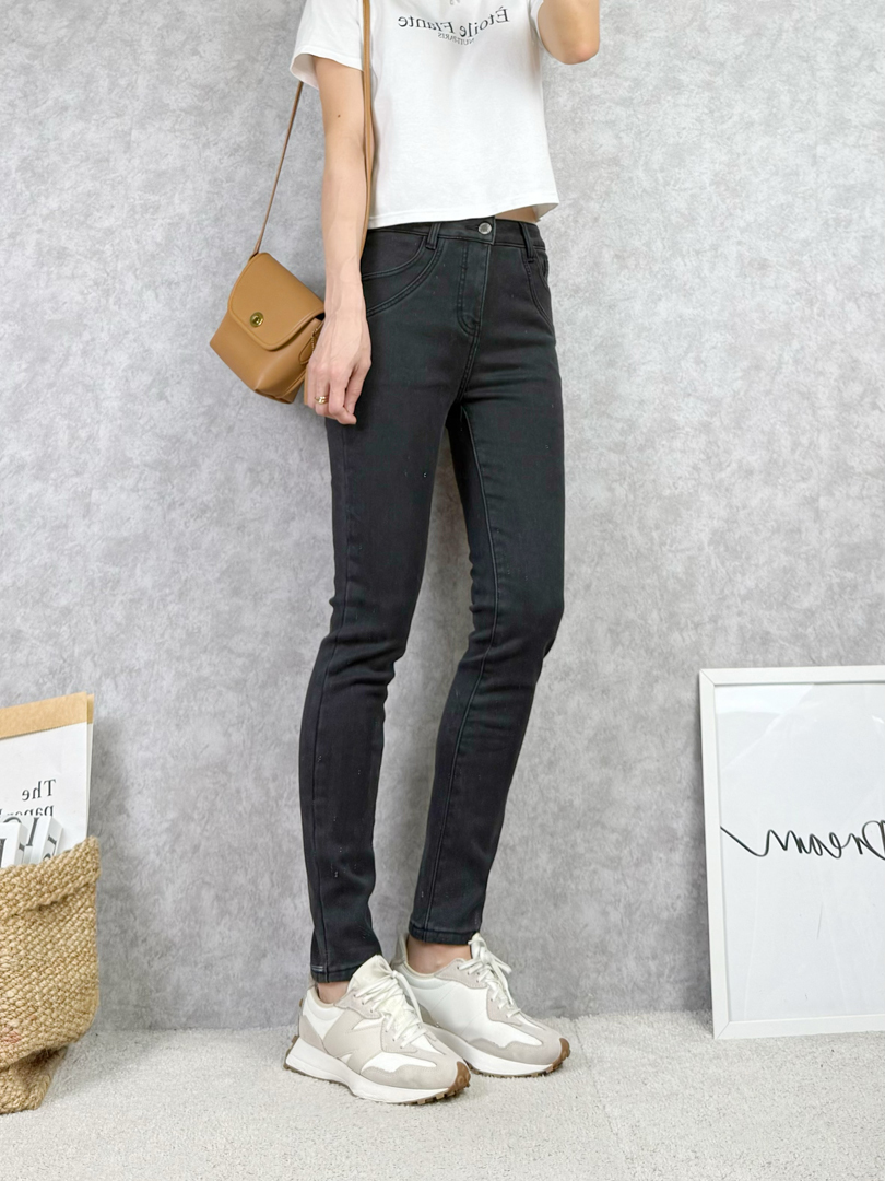 顯瘦黑內抓絨彈力修身收腿褲 ⚡️搶手貨 ⚡️