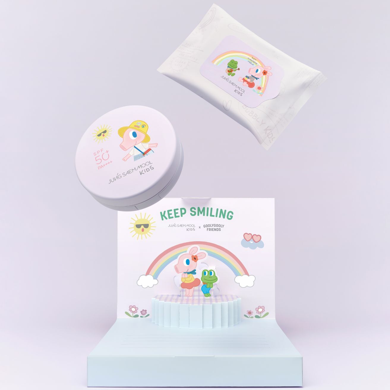 JungSaemMool beauty 兒童溫和防曬氣墊套裝 #Gooly Gooly Edition