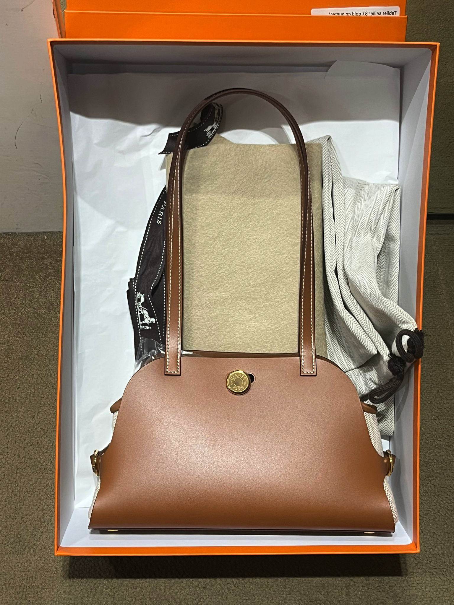 Tablier sellier 37 gold cc hunter/swift/canvas K