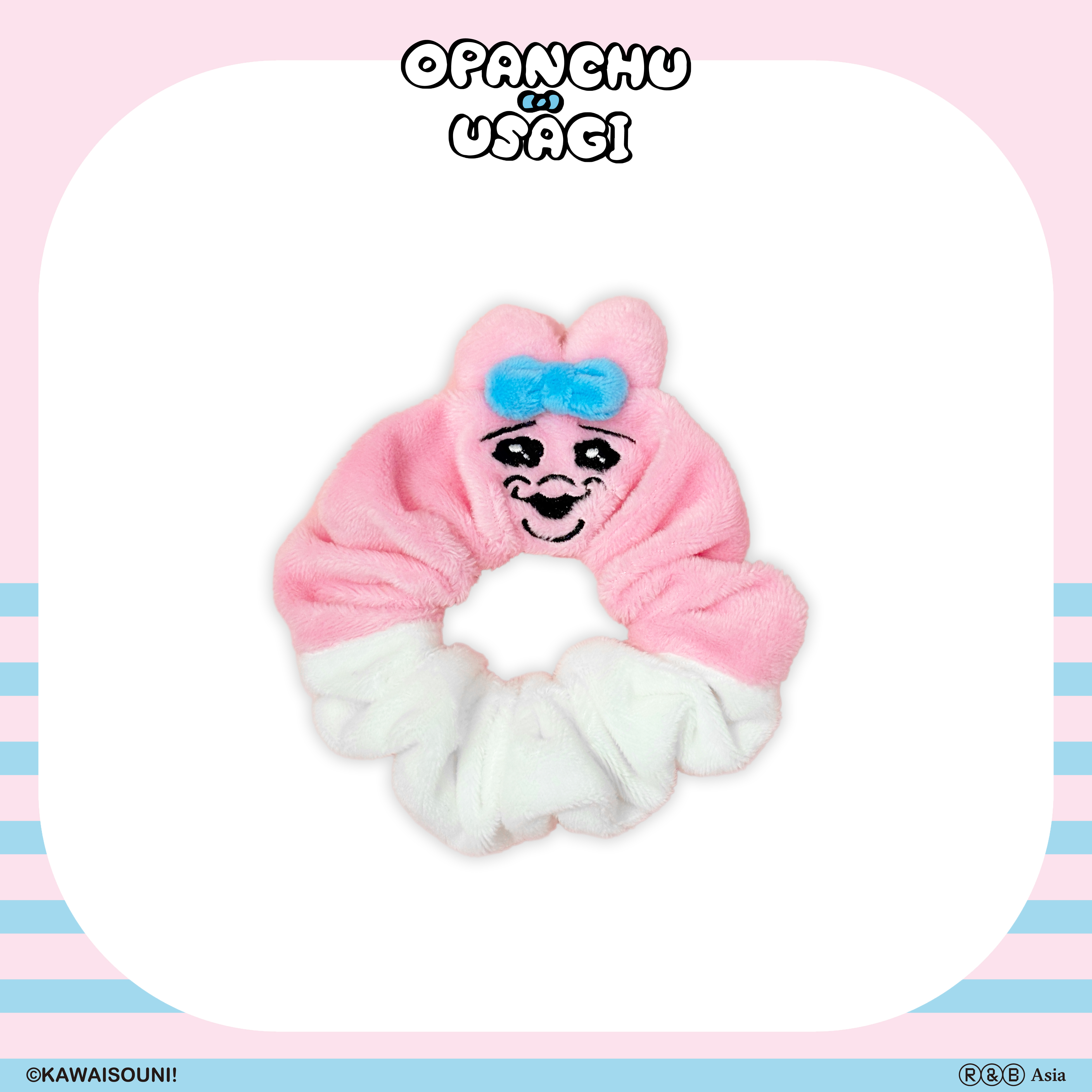 【預購】Opanchu Usagi 褲褲兔-絨毛髮圈-笑臉
