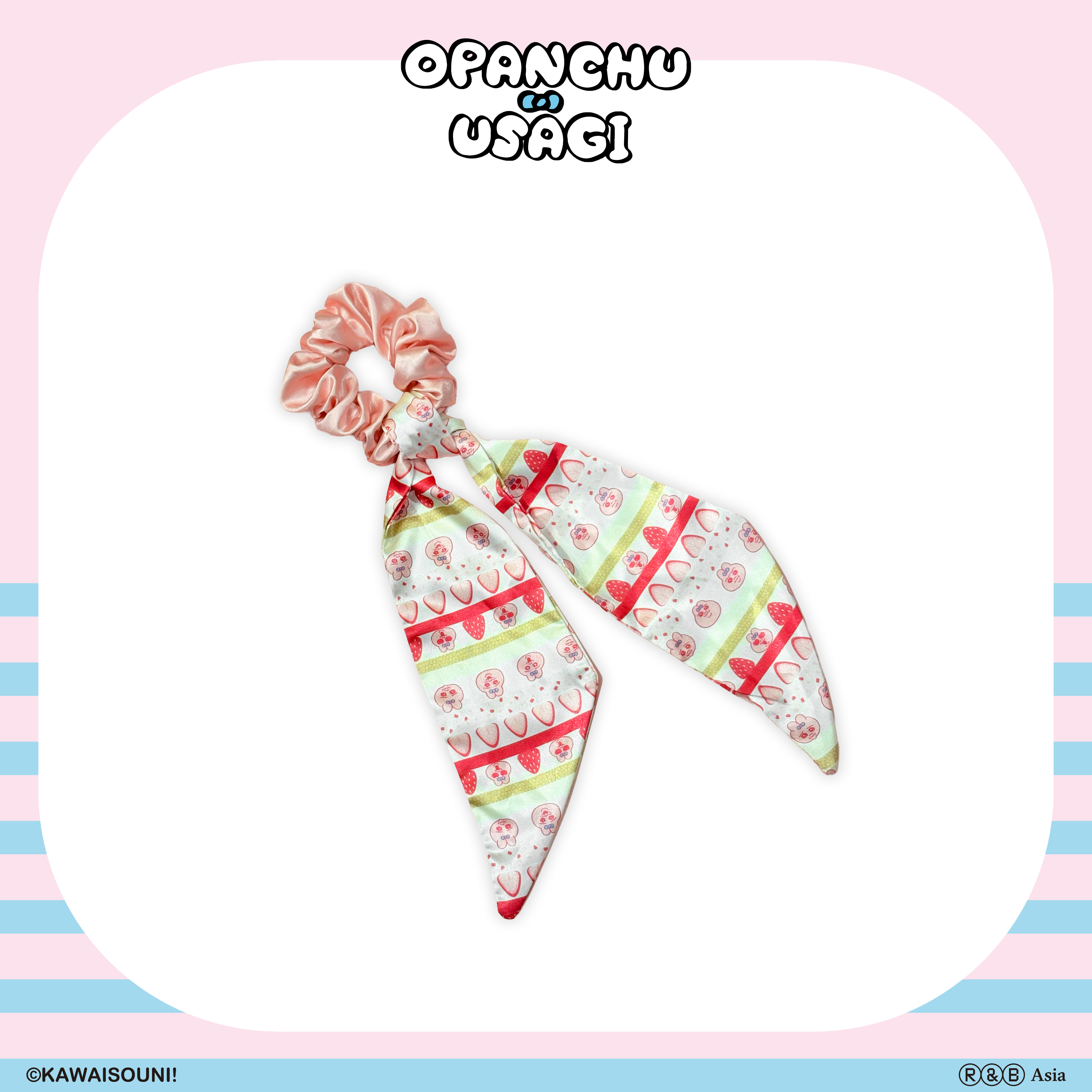 【預購】Opanchu Usagi 褲褲兔-絲巾髮圈-草莓蛋糕