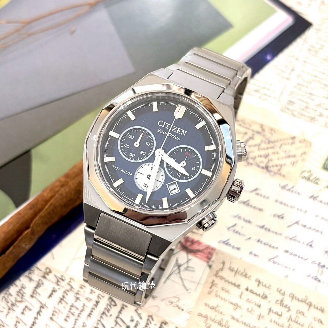 【CITIZEN 星辰】鈦金屬碼表計時CA4691-59L 41mm 現代鐘錶